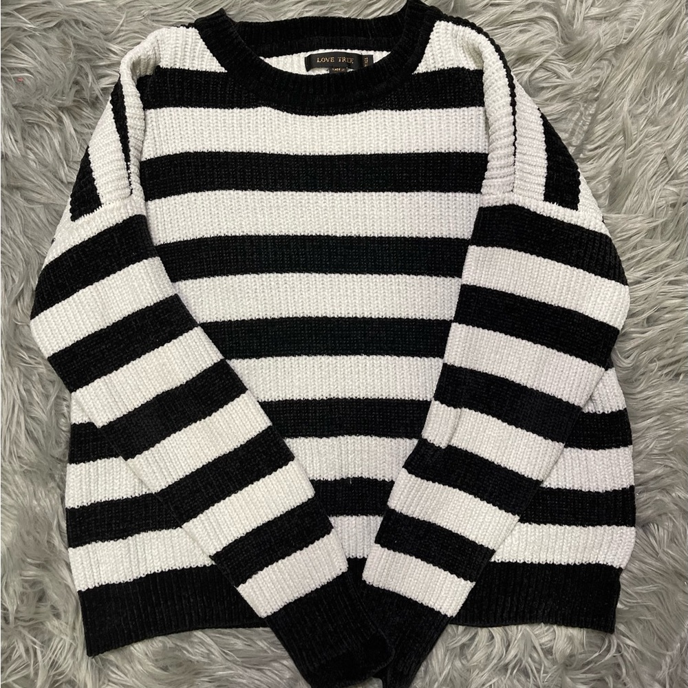 LOVETREE striped knit sweater